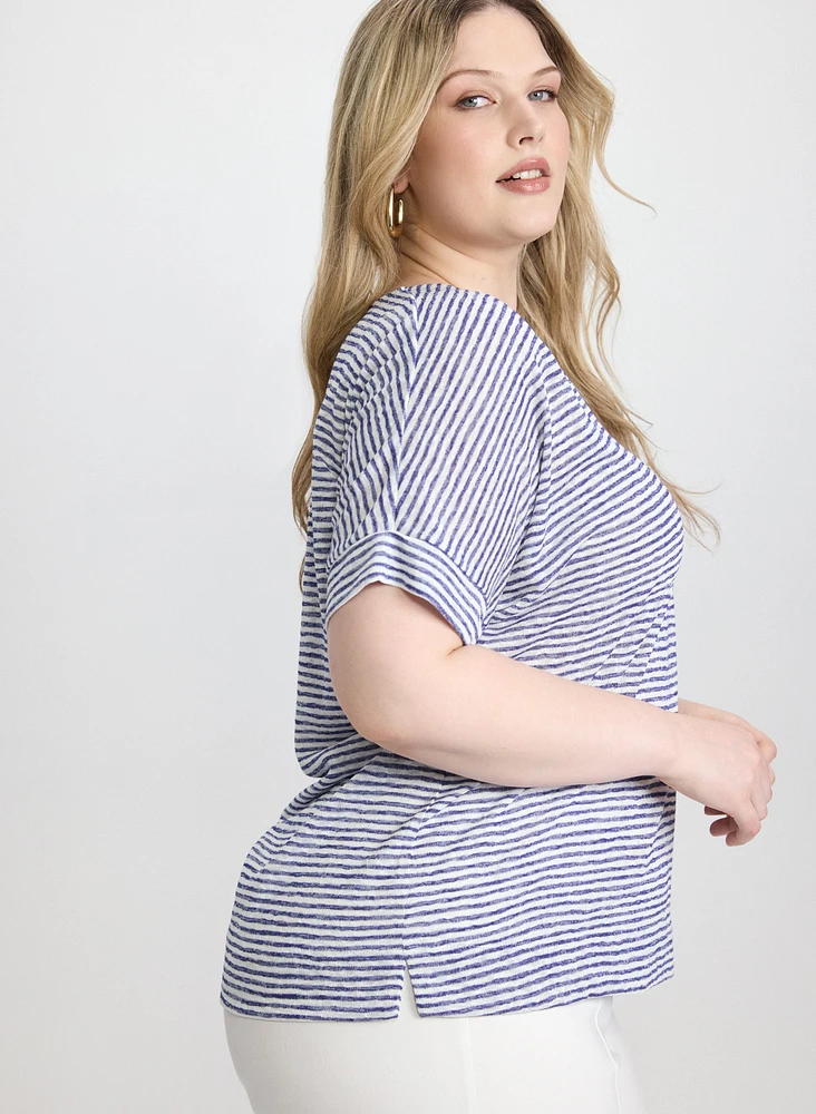 Striped Short Sleeve Top