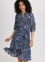 Tiered Paisley Dress