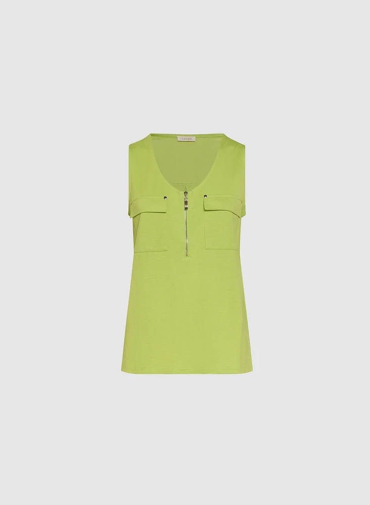 Zip Closure Tank Top