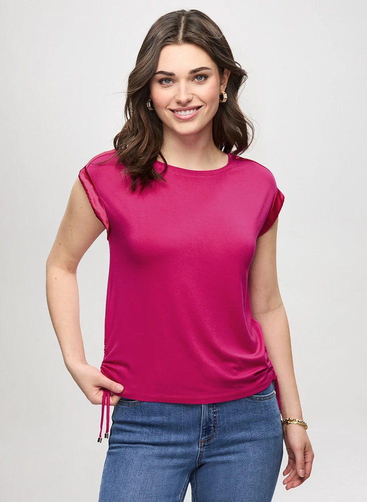 T-Shirt With Satin & Drawstring