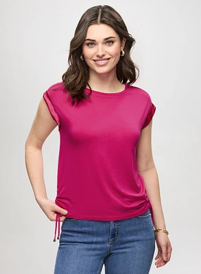 T-Shirt With Satin & Drawstring