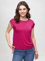 T-Shirt With Satin & Drawstring