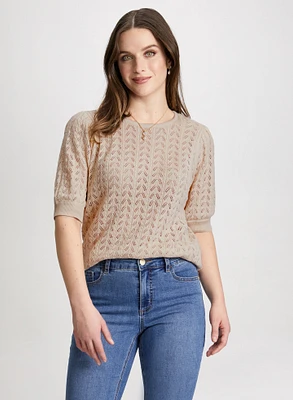 Pull ras-du-cou en tricot