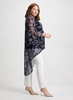 Leaf Print Asymmetric Tunic