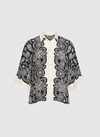 Paisley Placement Print Blouse