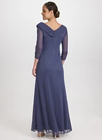Mesh Wrap-Style Dress