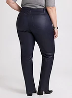 Coated Slim Leg Jeans