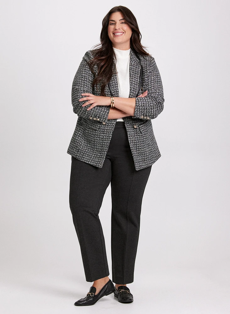 Houndstooth Jacket & Straight Leg Pants