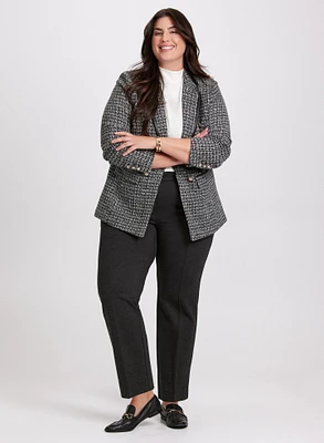 Houndstooth Jacket & Straight Leg Pants