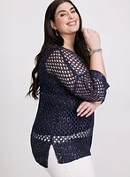 Joseph Ribkoff - Sequin Open Knit Sweater