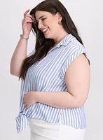 Blouse boutonnée à rayures