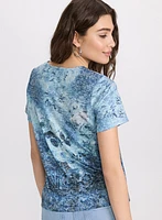 T-shirt à motif floral