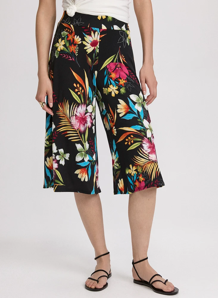 Capri large à motif tropical