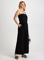 Strapless Wide-Leg Jumpsuit