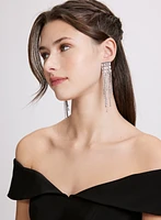 Cubic Zirconia Crystal Cascade Earrings