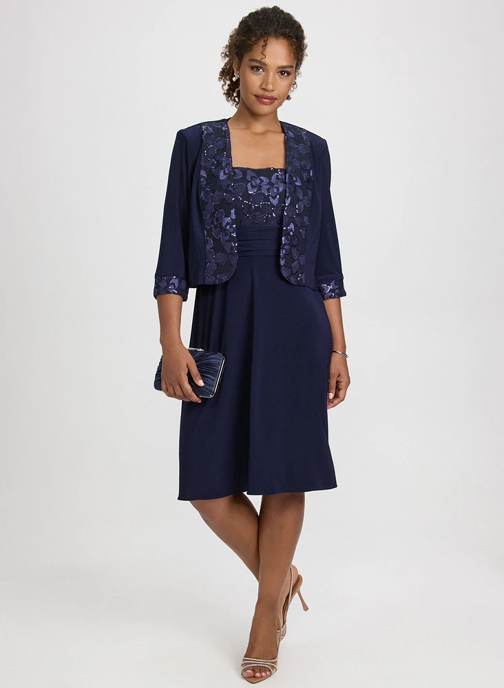 Ensemble de robe et veste à paillettes