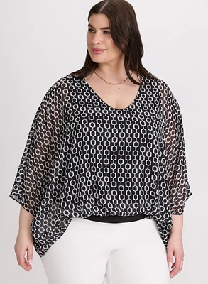 Blouse à motif géométrique