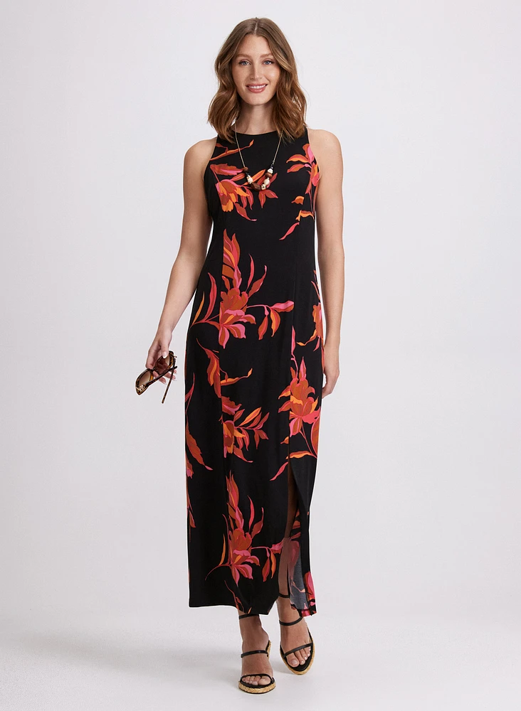 Robe maxi à motif floral