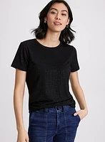 Rhinestone Detail T-Shirt