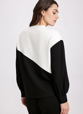 Colour-Block Long Sleeve Top