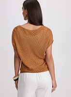 Pull manches capes en tricot ajour