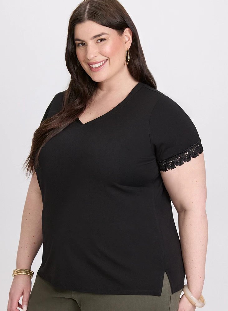 Lace Trim T-Shirt