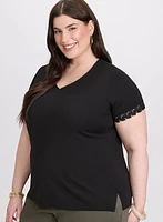Lace Trim T-Shirt