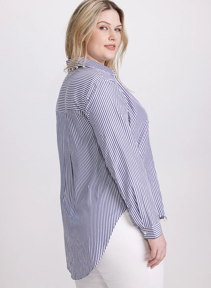 Joseph Ribkoff - Striped Button-Down Blouse