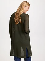 Cardigan en tricot ajouré