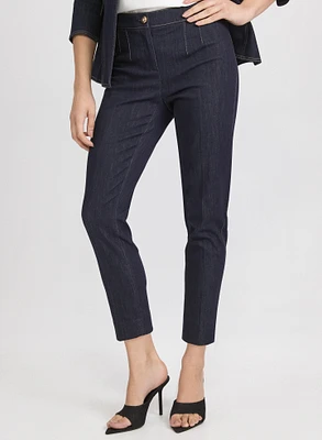 Pantalon Emma en denim à jambe étroite