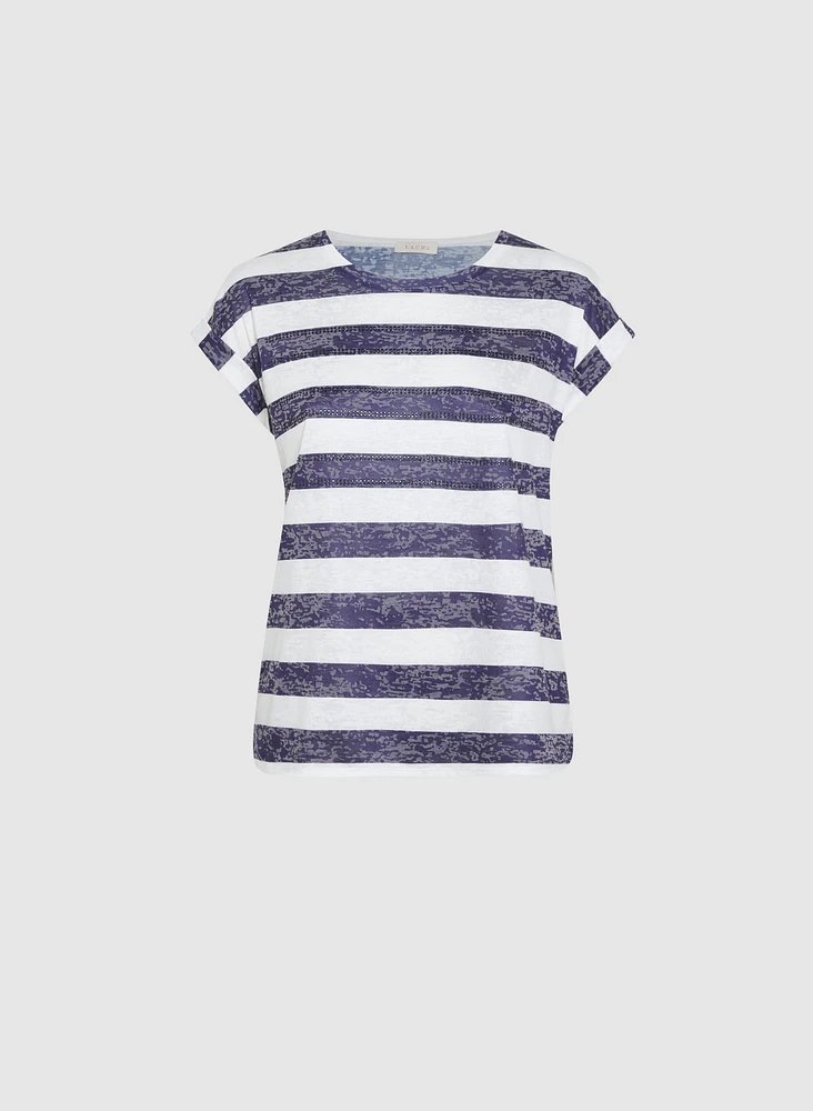 Stripe Burnout T-Shirt