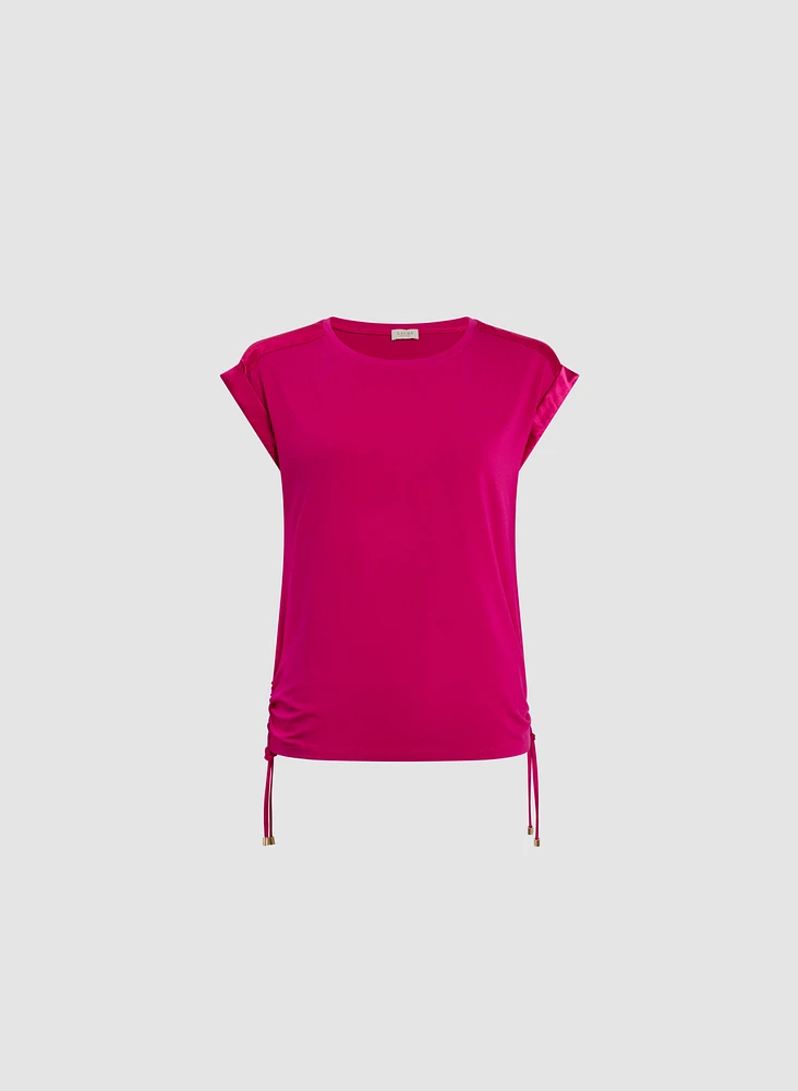 T-Shirt With Satin & Drawstring