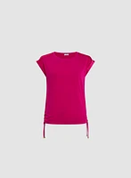 T-Shirt With Satin & Drawstring