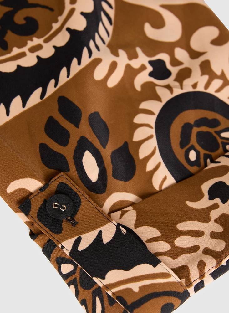Robe-chemisier à motif paisley