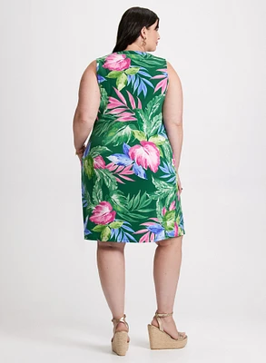 Tropical Print Dress