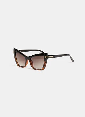 2-Tone Cat-Eye Sunglasses