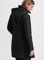 Diamond Quilted Puffer Coat