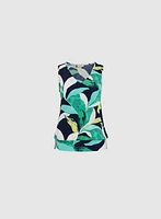 Tropical Print V-Neck Tank Top