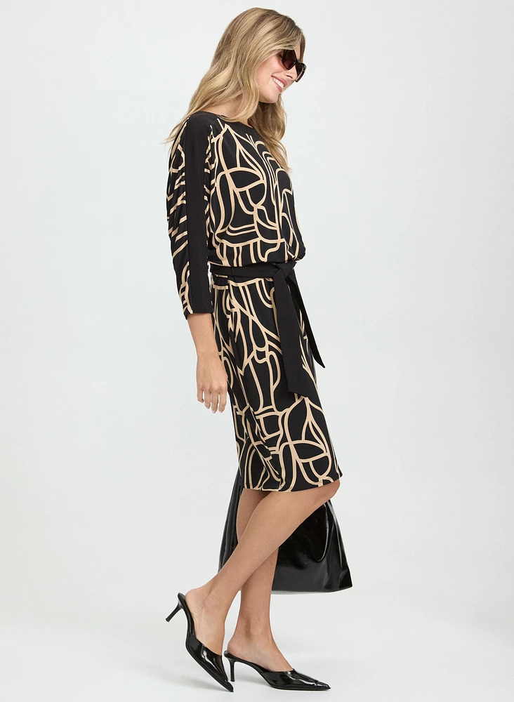Robe en jersey à motif géométrique