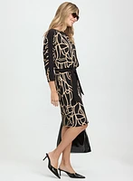Robe en jersey à motif géométrique