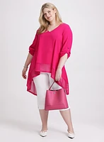 Asymmetric Mesh Hem Tunic