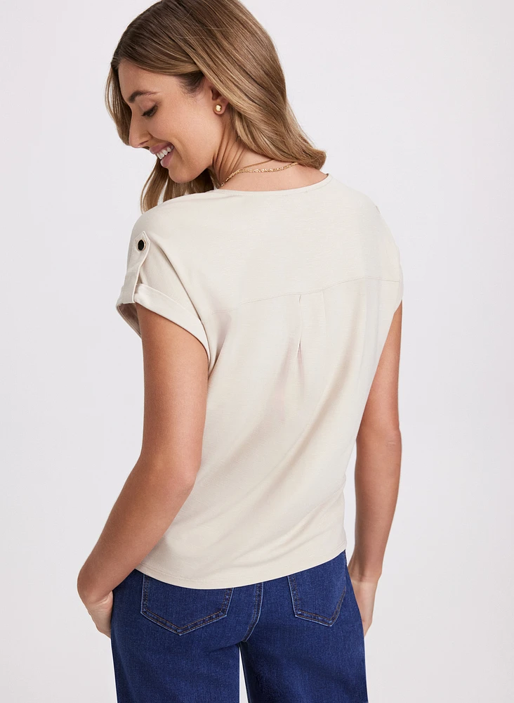 Cap Sleeve Utility T-Shirt