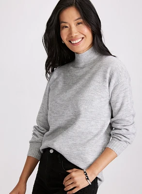 Pull en tricot à col montant