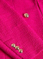 Button Detail Bouclé Blazer