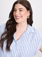 Blouse boutonnée à rayures