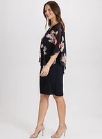 Robe à superposition en chiffon floral