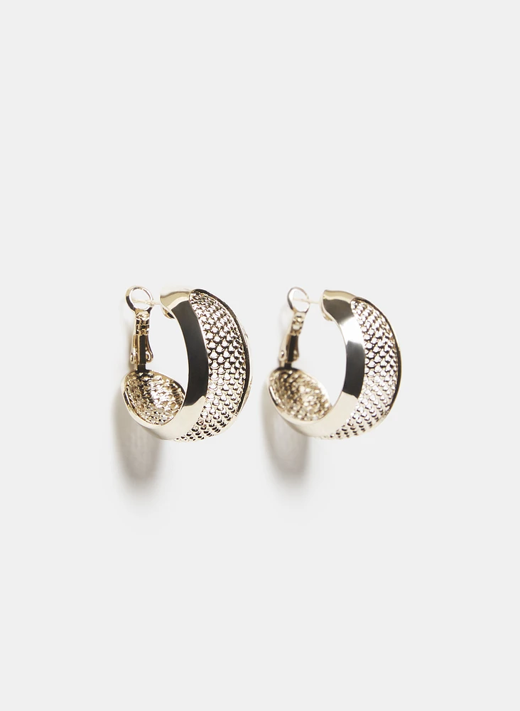 Perforated Hoop Earrings