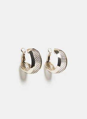 Perforated Hoop Earrings