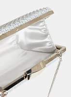 Rhinestone Embellished Box Clutch