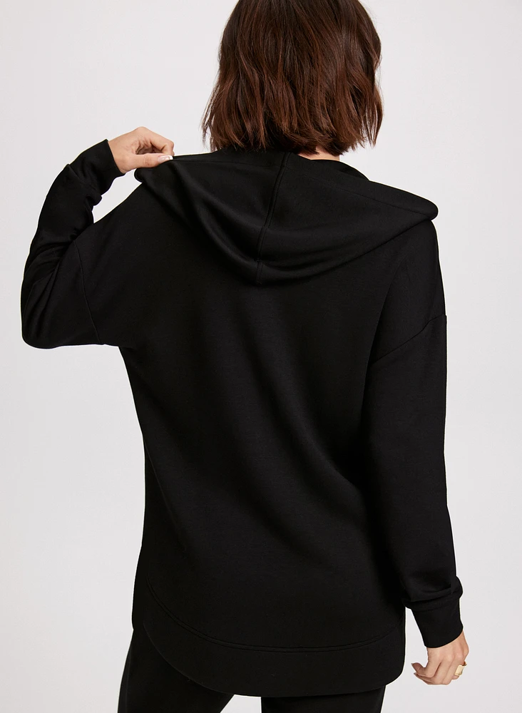 Zip Front Hooded Top